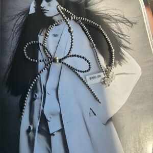 Elegant STERLING  Silver Beaded Bow-Tie Necklace Made In New Mexico